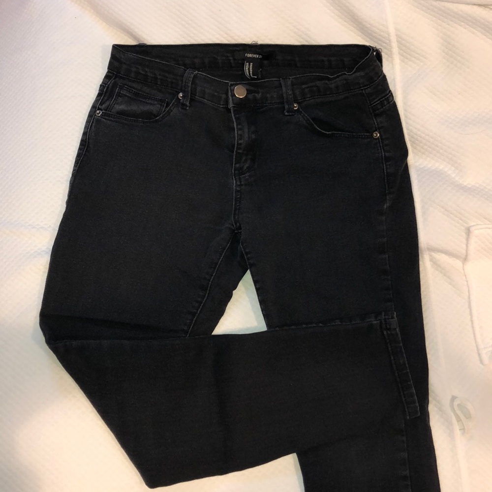 Faded black jeans
